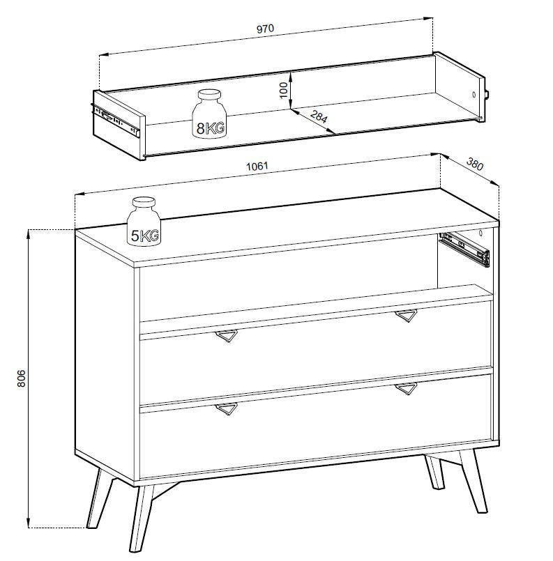 Forest KSZ-106 Chest of Drawers