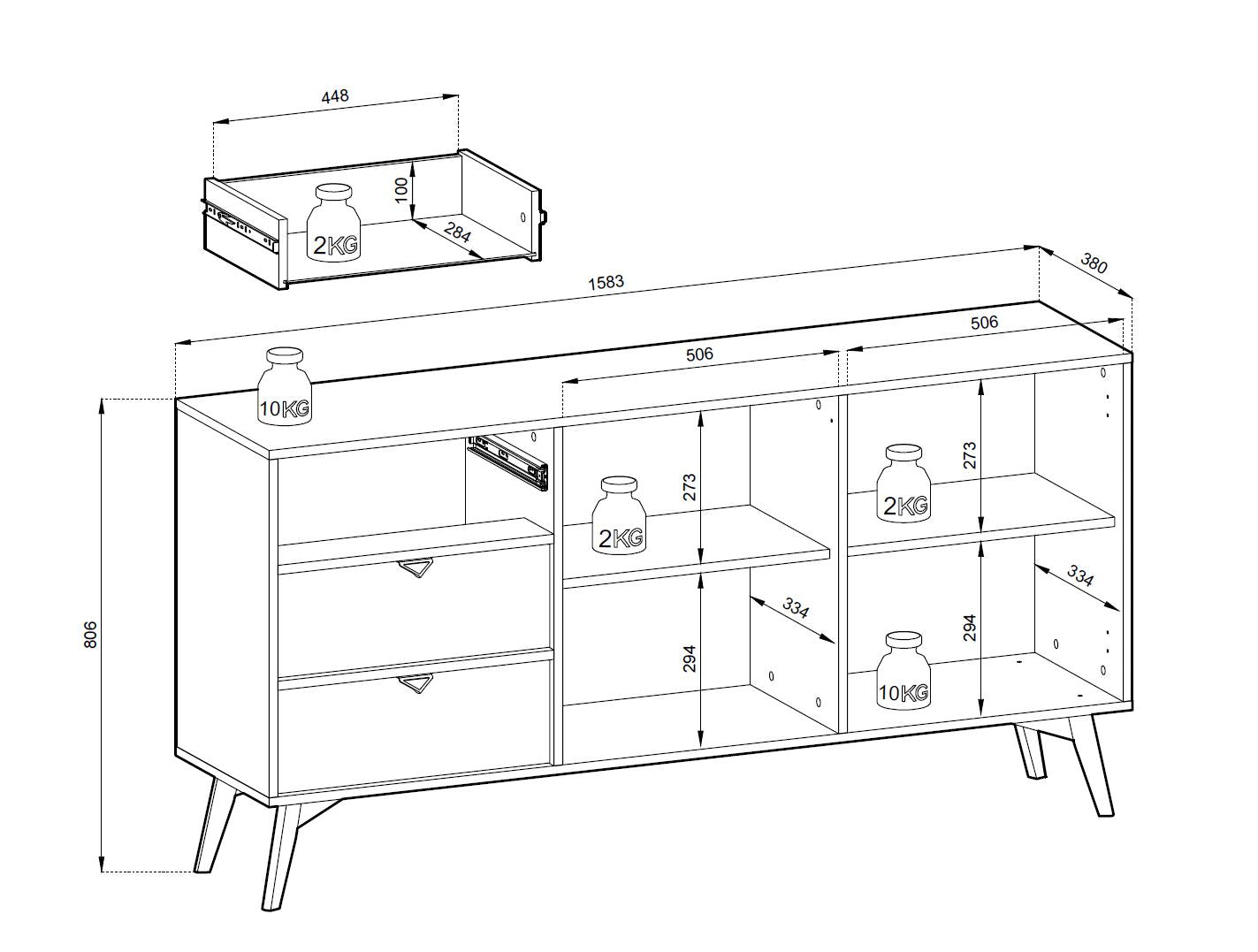 Forest KSZ-158 2-Door Dresser