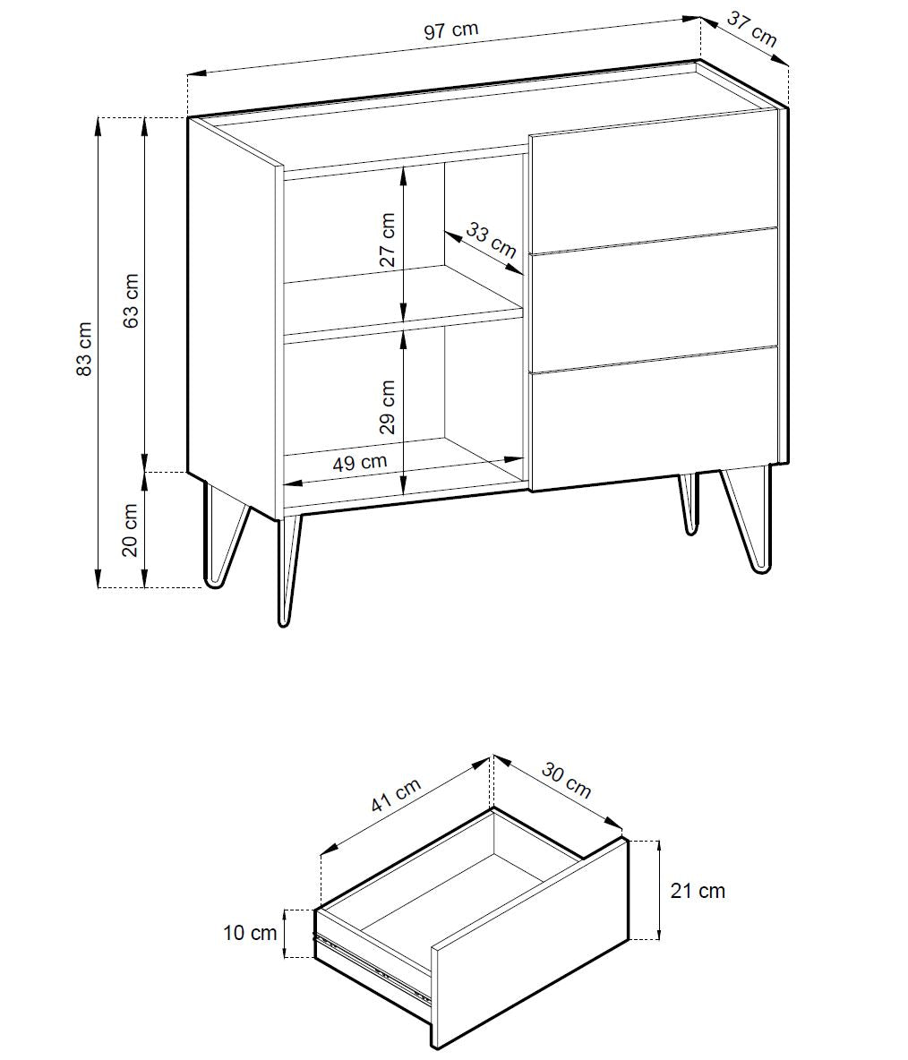 Harmony KSZ-97 Dresser with Drawers