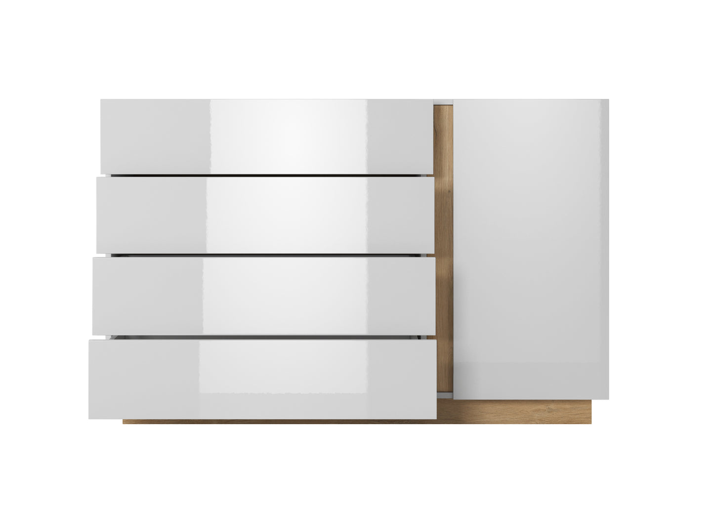 Arco Dresser White Gloss with Drawers