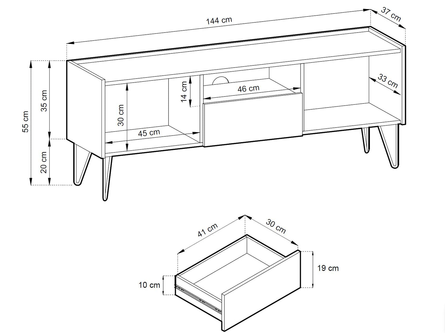 Harmony RTV-144 TV Stand