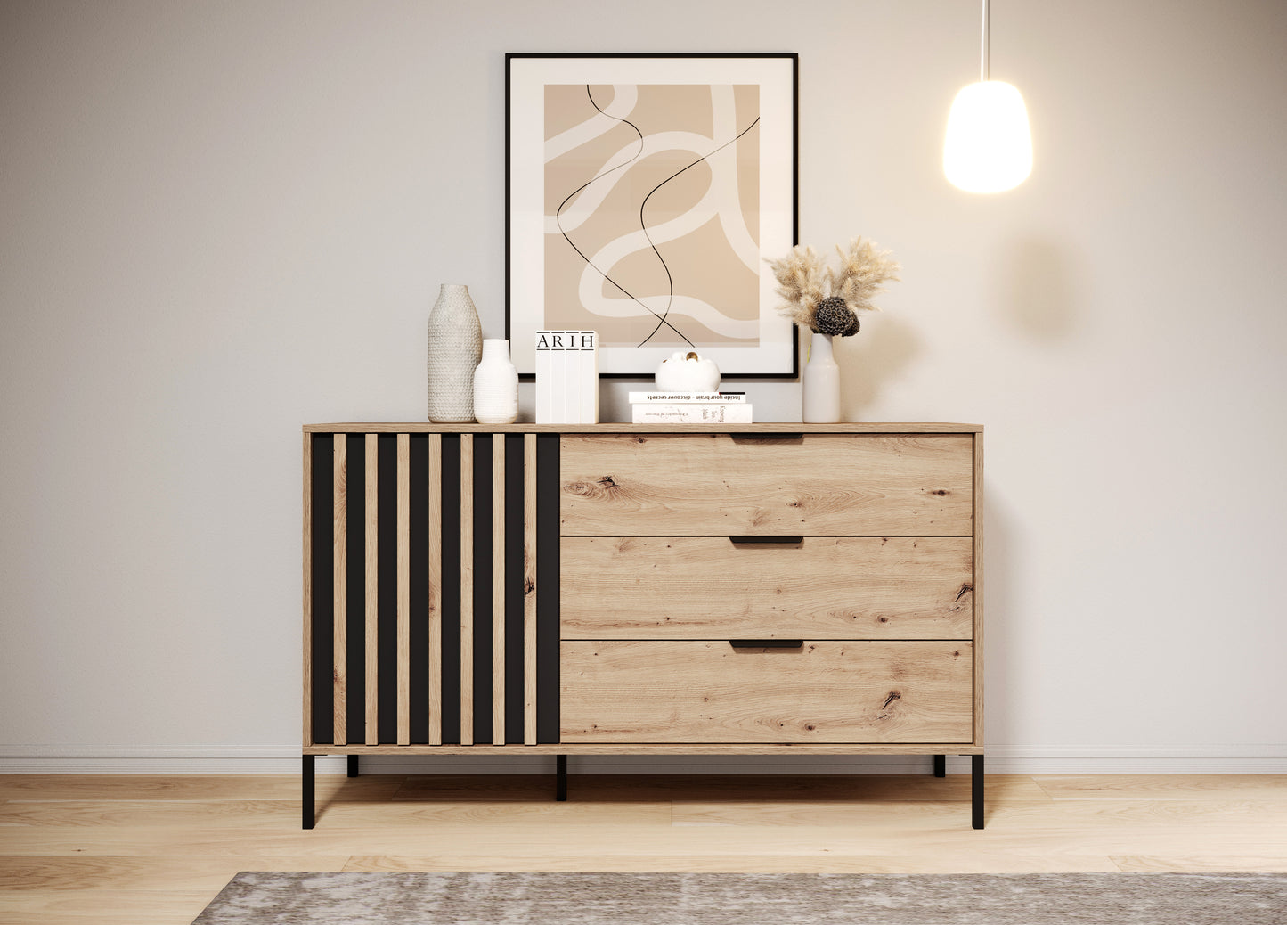 Tally 3 Drawer 1 Door Dresser