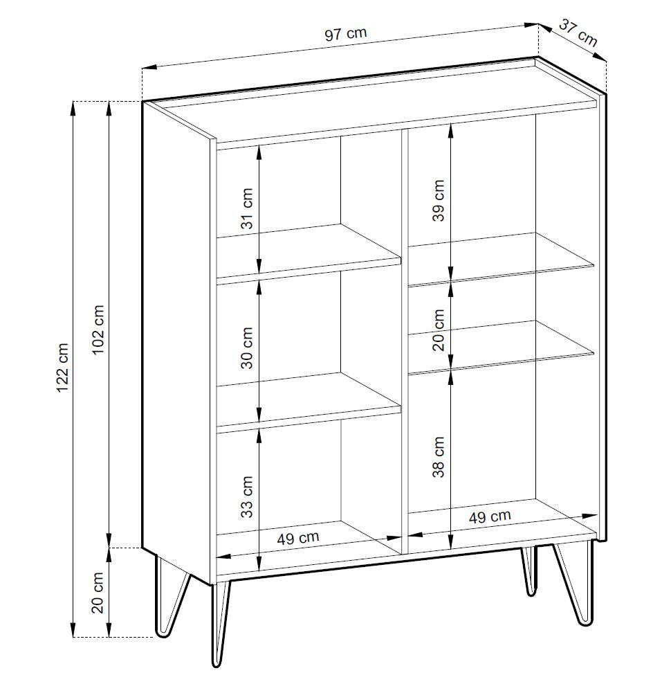 Harmony WT-97 2-Door Display Cabinet