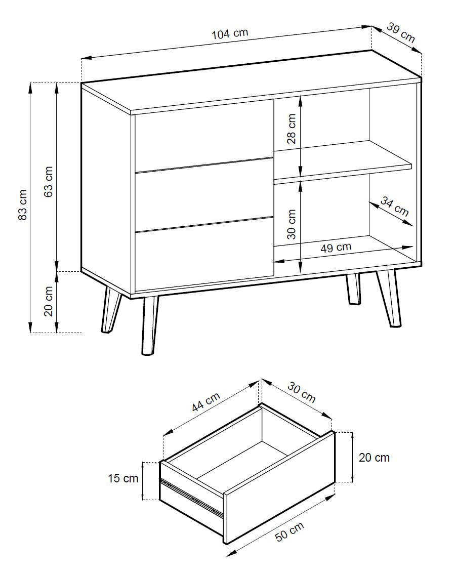 Willow KSZ-104 Dresser with Drawers