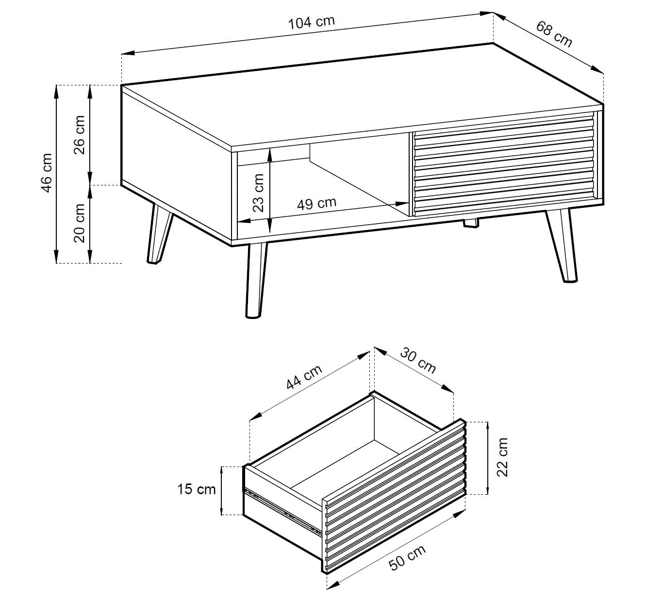Willow L-104 Coffee Table