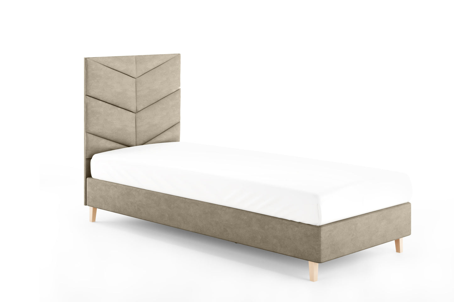 Likma Single Hotel Bed with Headboard
