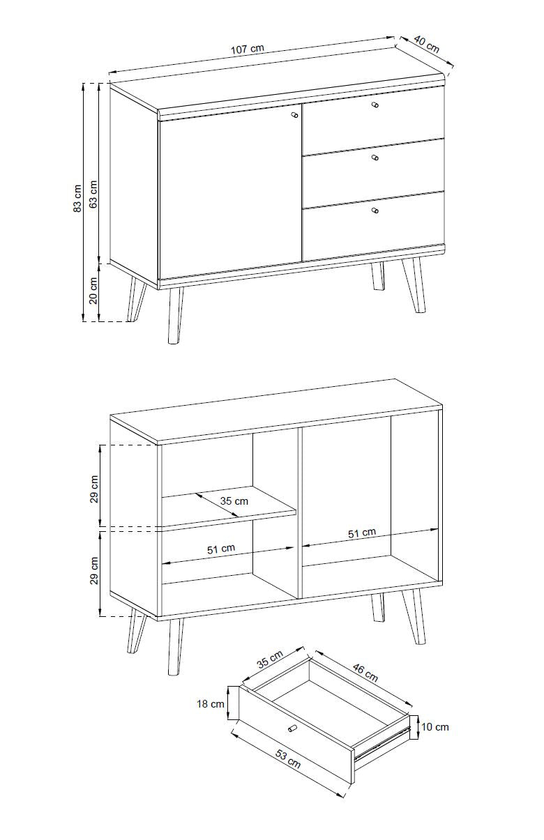 Primo Dresser with Drawers PKSZ-107