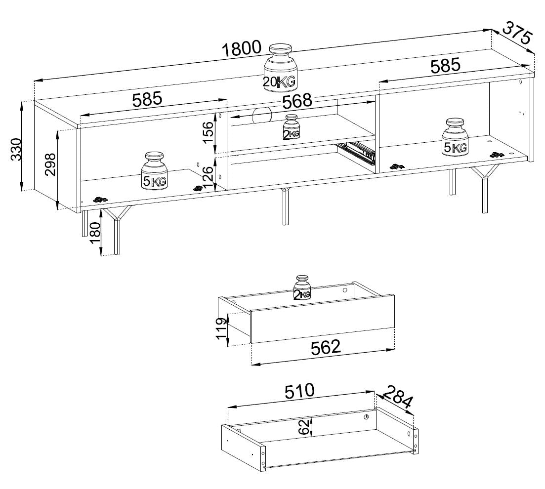 Raven RTV-180 TV Stand
