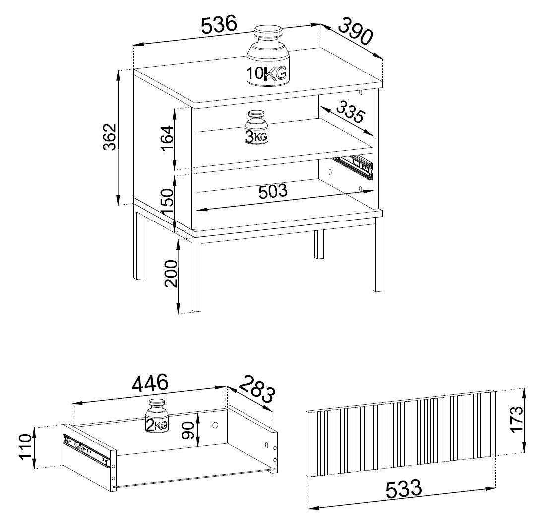 Sento S-54 Nightstand