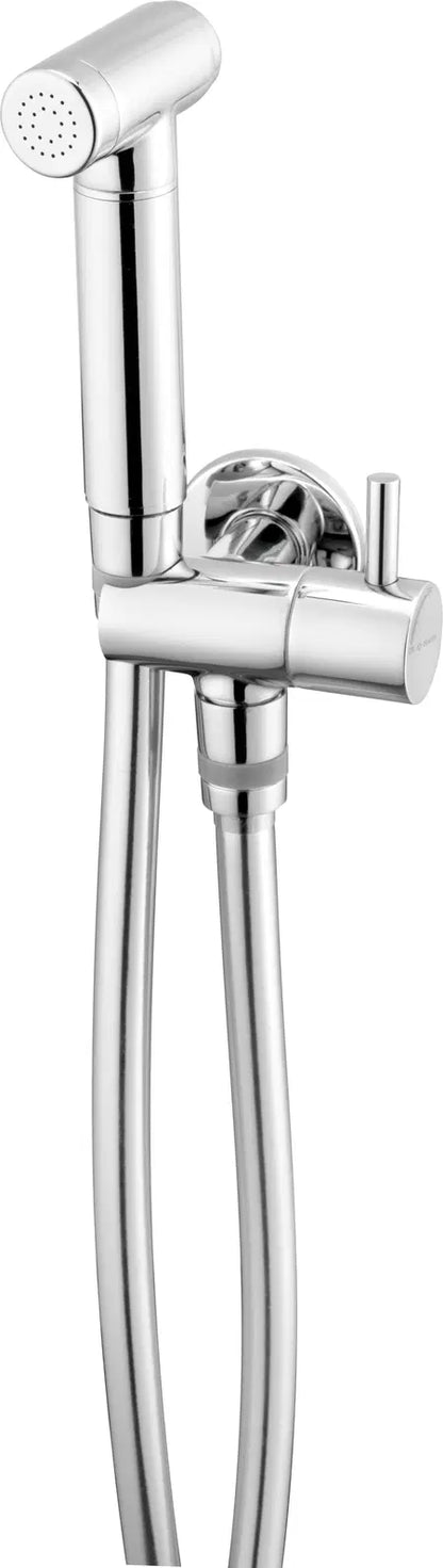 Bidet Set with Fixed Bracket & Angular Connector - Hand Shower Holder - Chrome ANW_051B