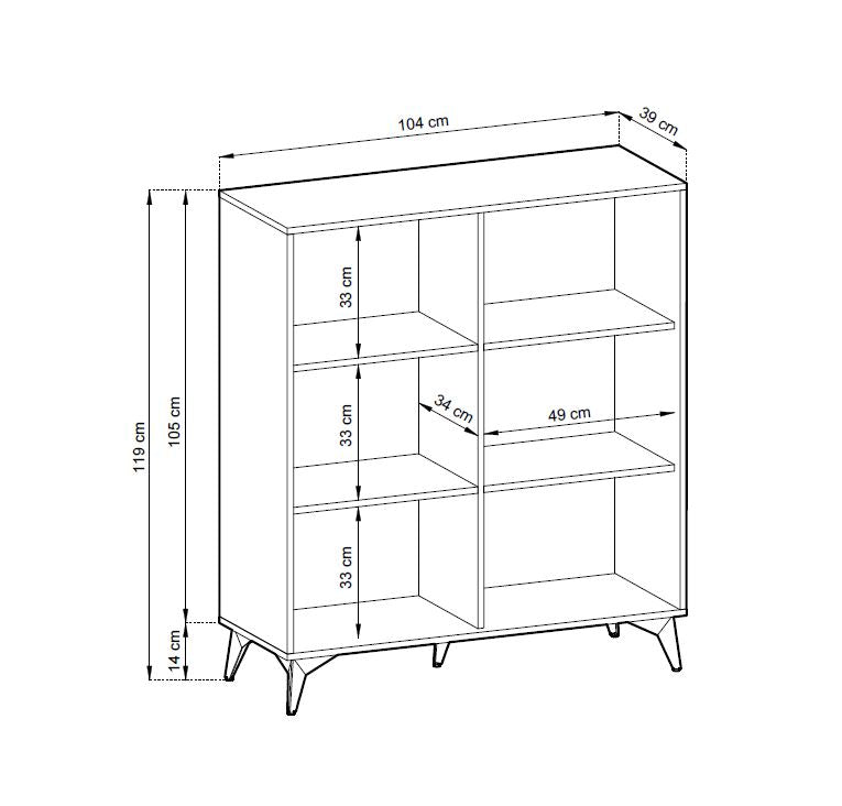 Diamond KD-104 Tall Dresser