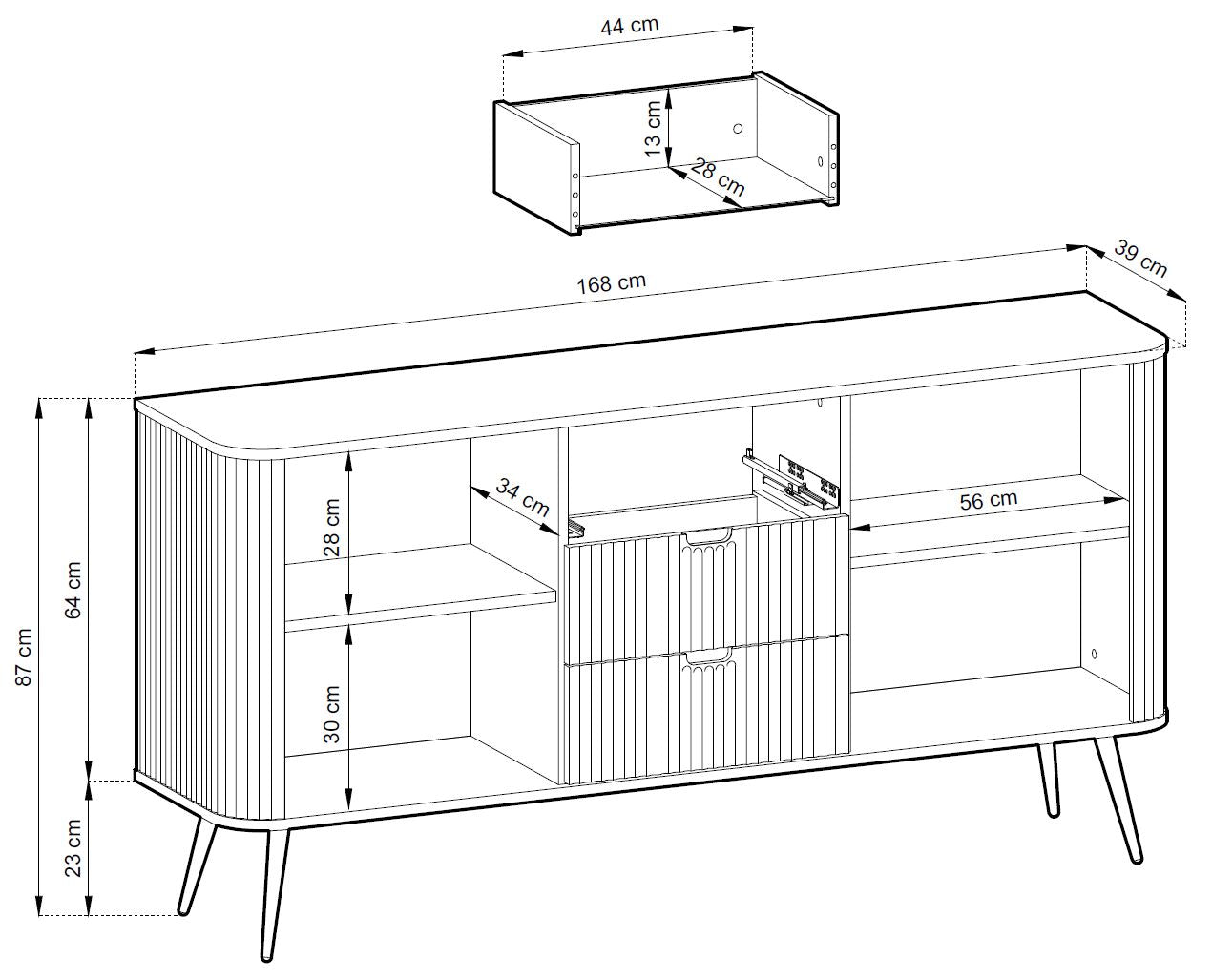 Zova KSZ-168 Dresser with Drawers