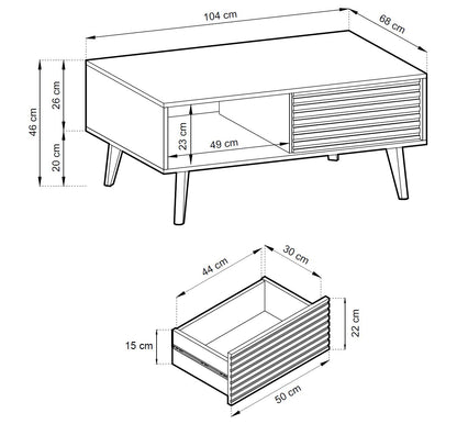 Willow L-104 Coffee Table