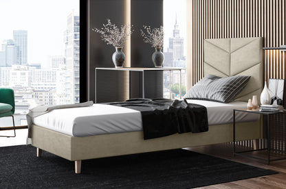 Likma Single Hotel Bed with Headboard