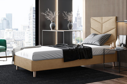Likma Single Hotel Bed with Headboard